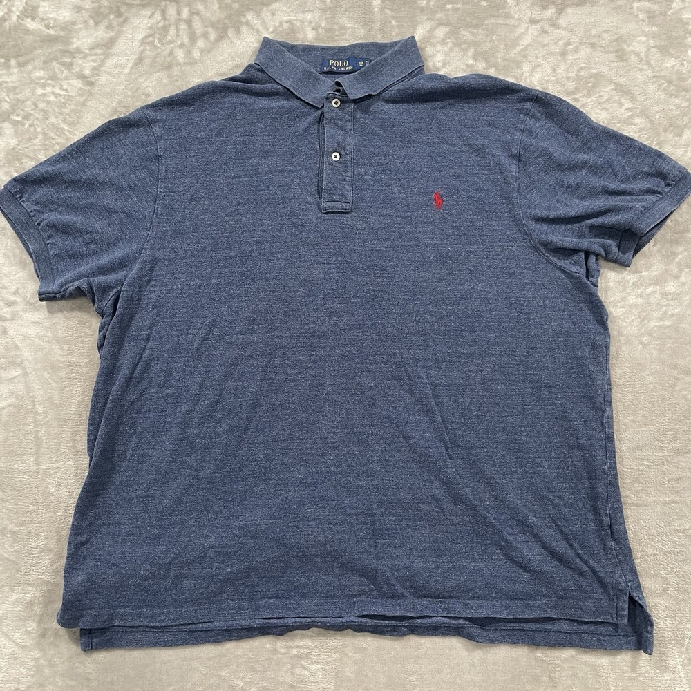 Polo Ralph Lauren Shirt Mens 3XB Blue Polo Pony Casual Preppy Golf